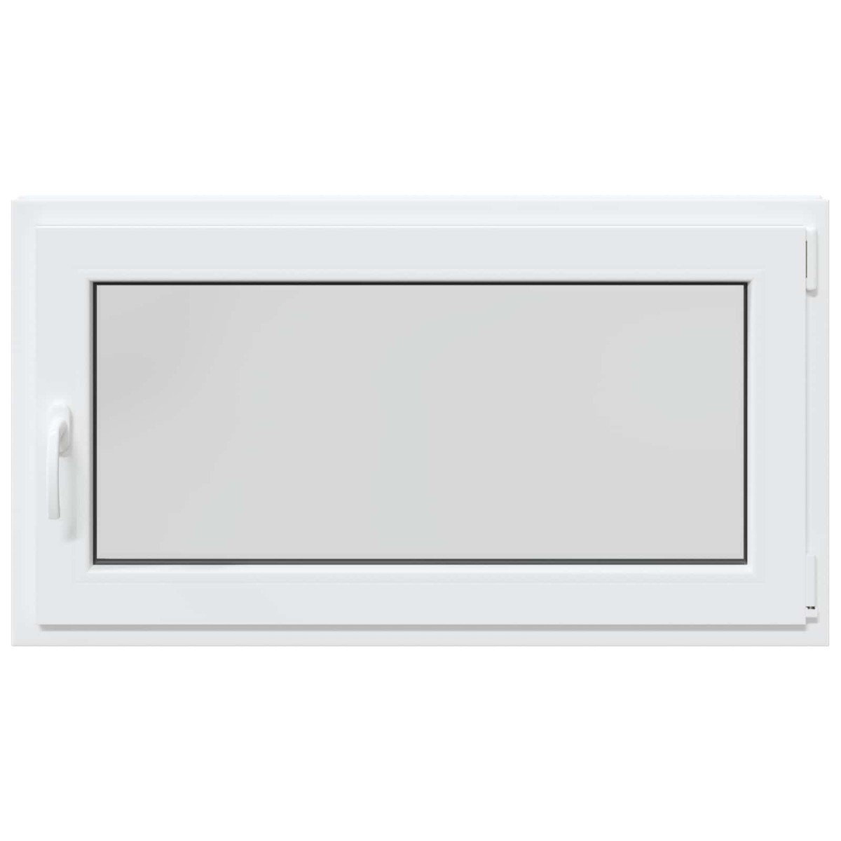 vidaXL Παράθυρο Κάτω Στρώματος RISOR 110 x 60 cm PVC και Γυαλί Λευκό
