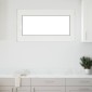 vidaXL Παράθυρο Κάτω Στρώματος RISOR 110 x 60 cm PVC και Γυαλί Λευκό