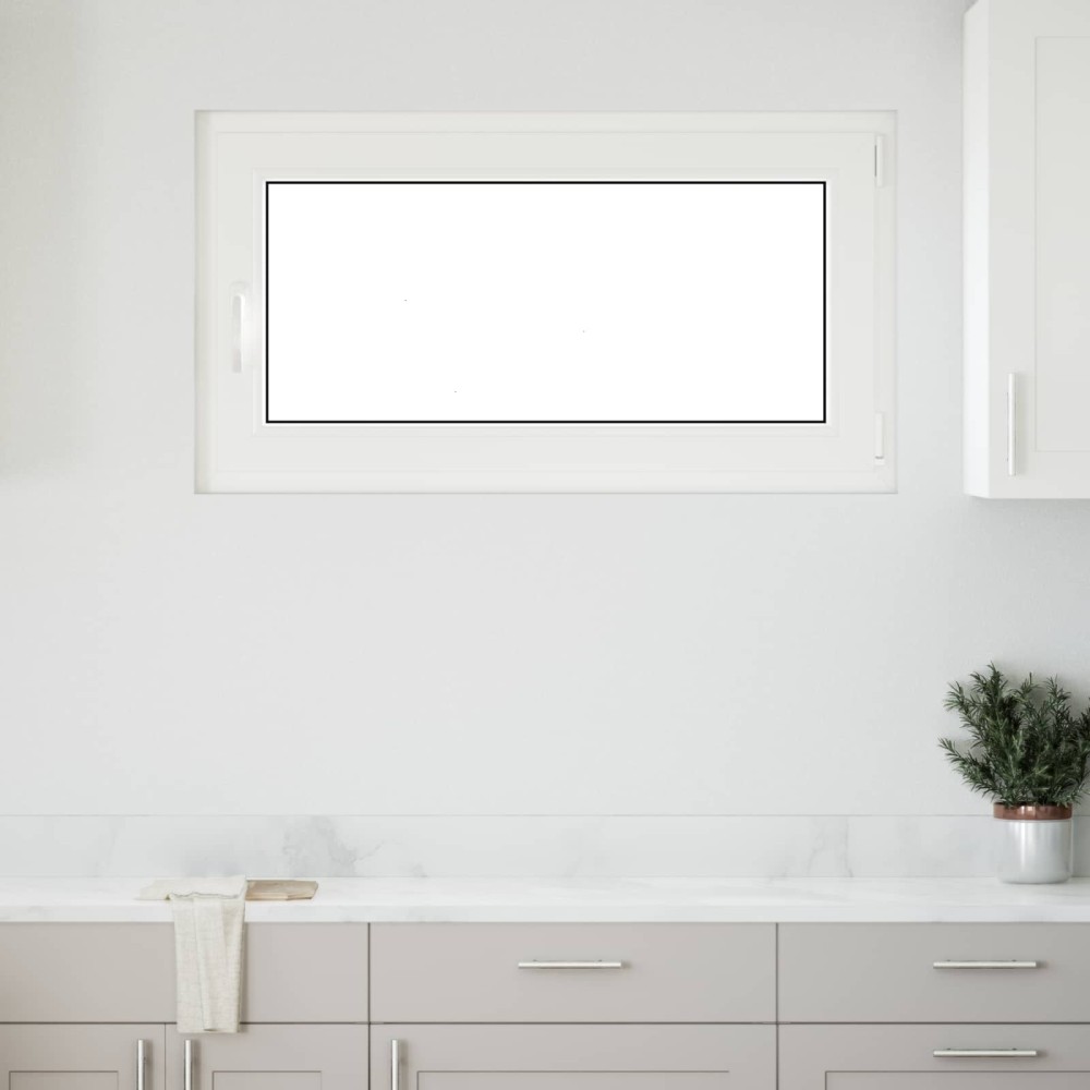 vidaXL Παράθυρο Κάτω Στρώματος RISOR 110 x 70 cm PVC και Γυαλί Λευκό