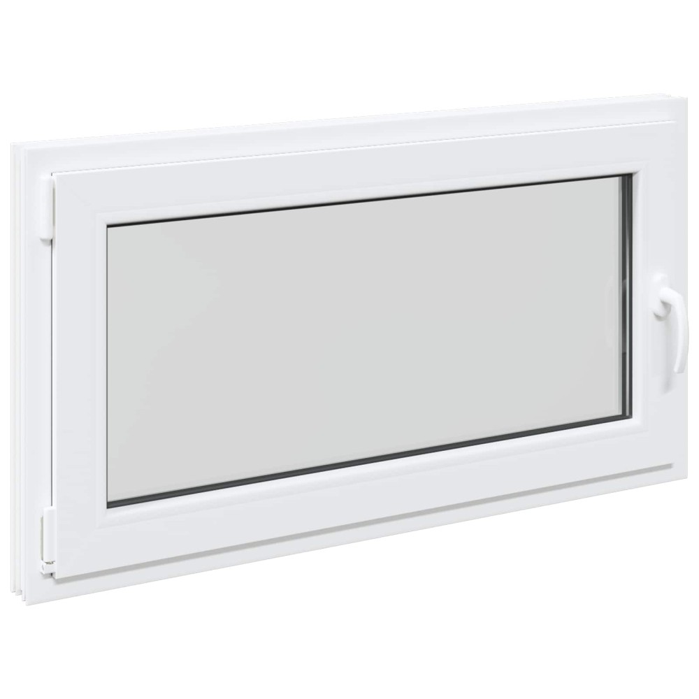 vidaXL Παράθυρο Κάτω Στρώματος RISOR 110 x 70 cm PVC και Γυαλί Λευκό