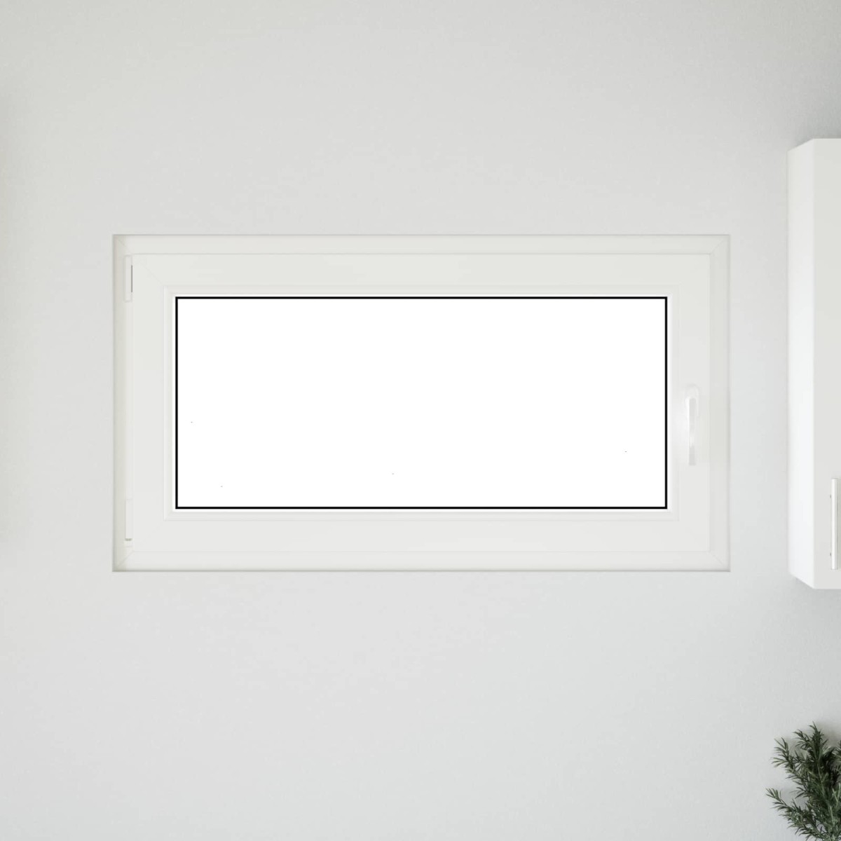 vidaXL Παράθυρο Κάτω Στρώματος RISOR 110 x 70 cm PVC και Γυαλί Λευκό