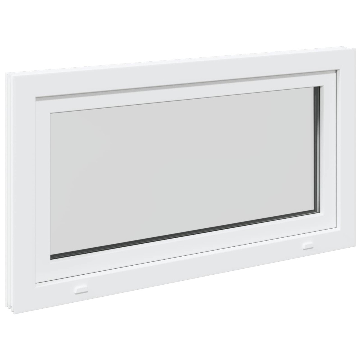 vidaXL Παράθυρο Κάτω Στρώματος RISOR 110 x 70 cm PVC και Γυαλί Λευκό