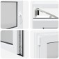 vidaXL Παράθυρο Κάτω Στρώματος RISOR 110 x 70 cm PVC και Γυαλί Λευκό