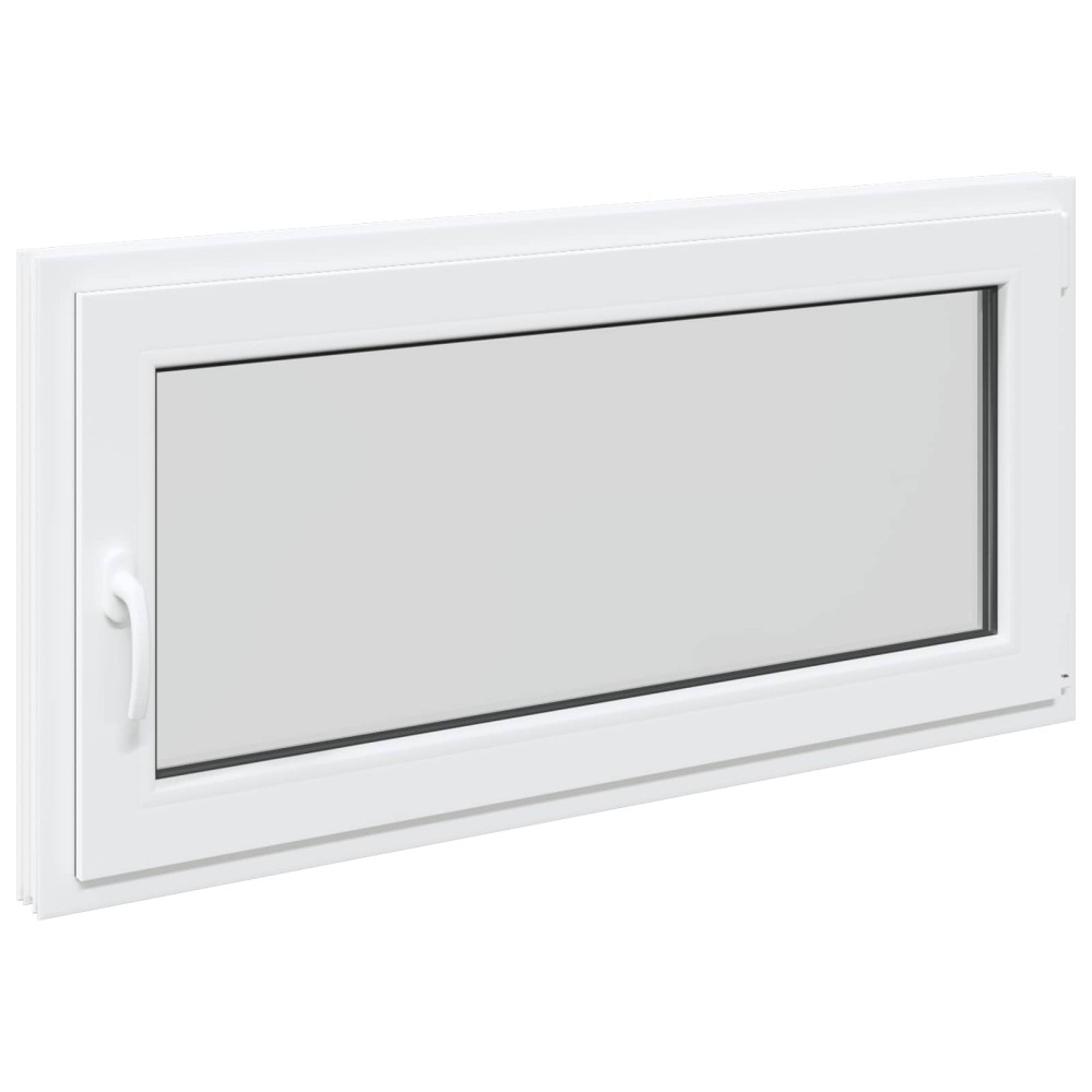 vidaXL Παράθυρο Κάτω Στρώματος RISOR 120 x 60 cm PVC και Γυαλί Λευκό