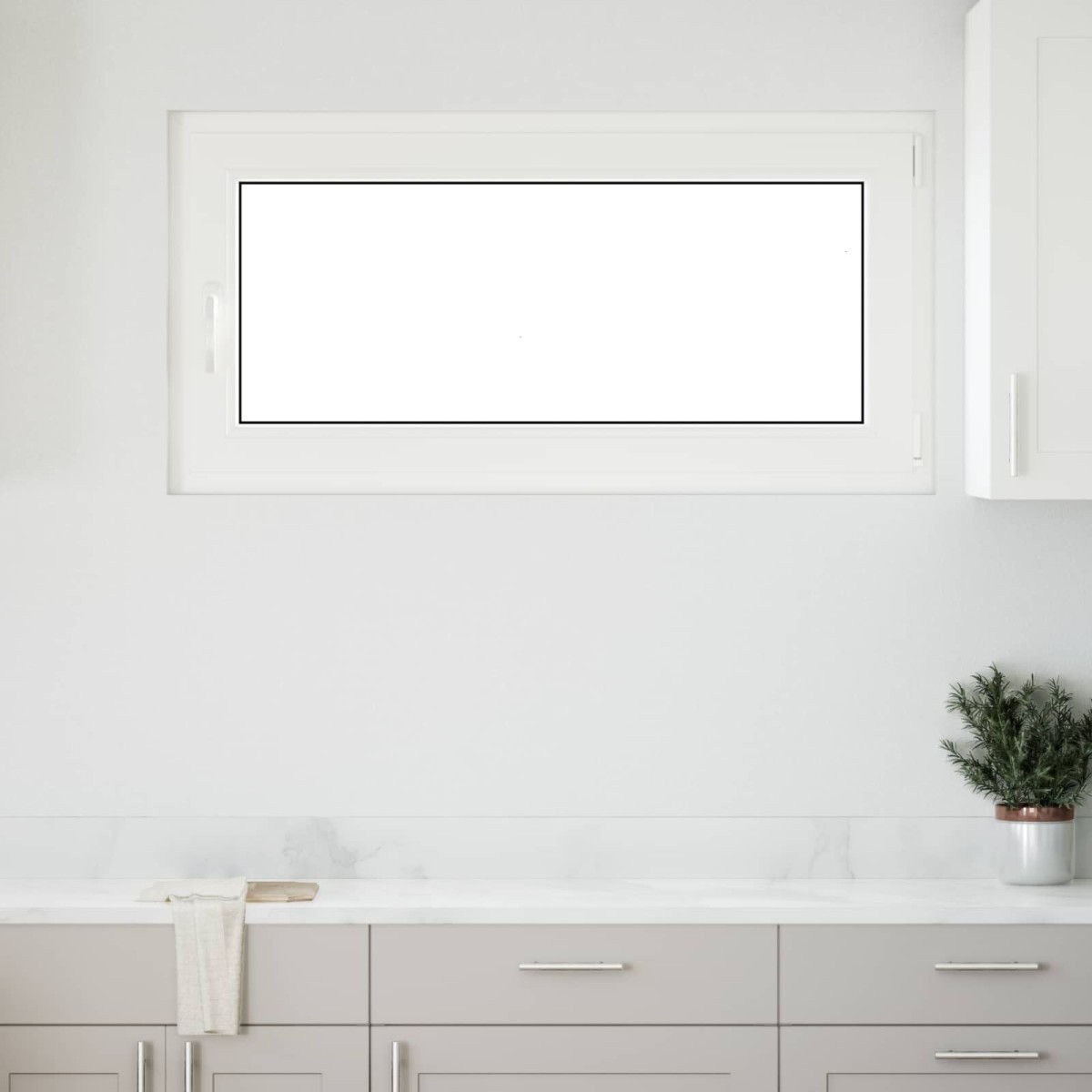 vidaXL Παράθυρο Κάτω Στρώματος RISOR 120 x 60 cm PVC και Γυαλί Λευκό