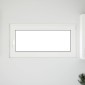 vidaXL Παράθυρο Κάτω Στρώματος RISOR 120 x 60 cm PVC και Γυαλί Λευκό