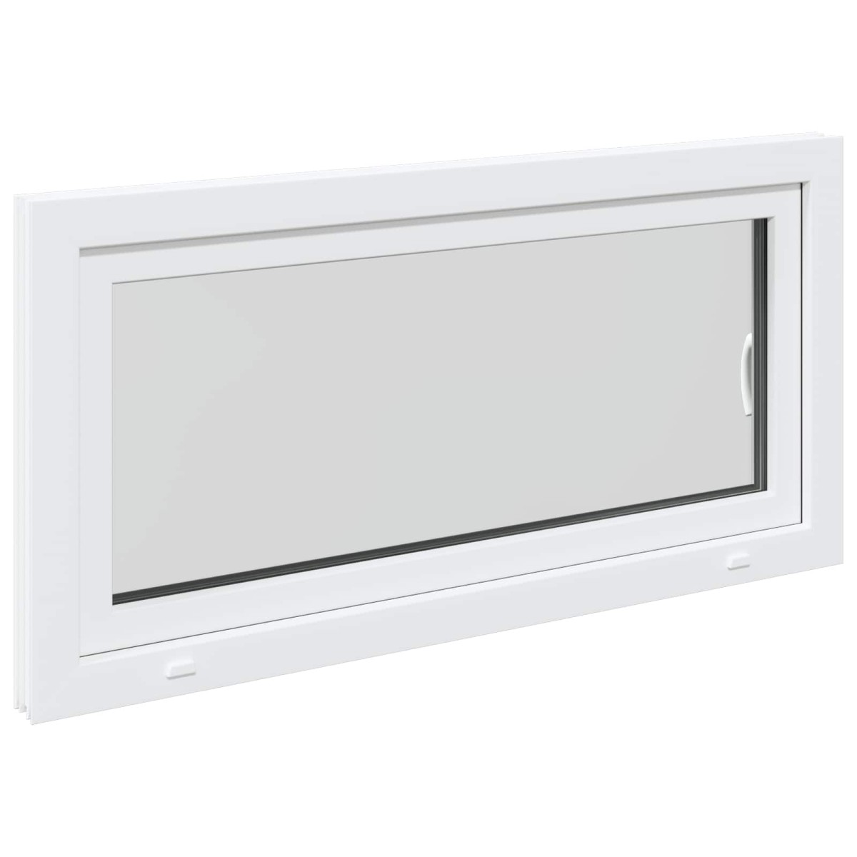 vidaXL Παράθυρο Κάτω Στρώματος RISOR 120 x 60 cm PVC και Γυαλί Λευκό