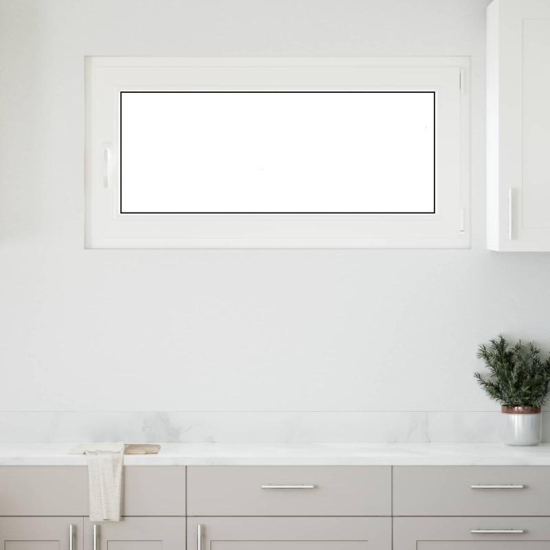 vidaXL Παράθυρο Κάτω Στρώματος RISOR 120 x 60 cm PVC και Γυαλί Λευκό