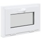 vidaXL Παράθυρο Κάτω Στρώματος RISOR 60 x 40 cm PVC και Γυαλί Λευκό