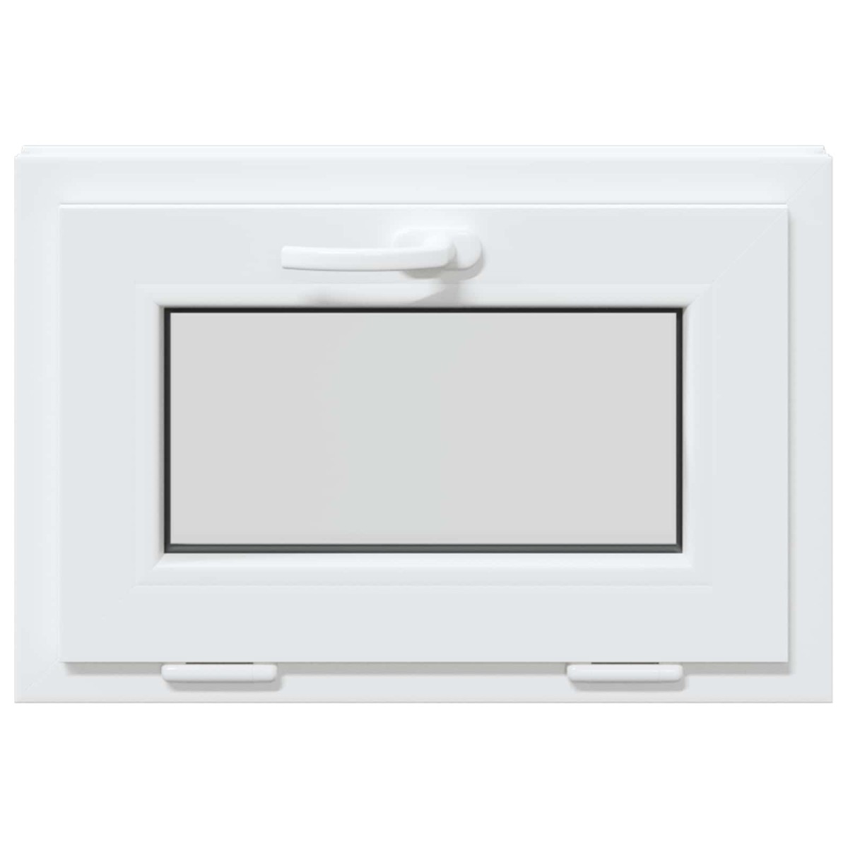 vidaXL Παράθυρο Κάτω Στρώματος RISOR 60 x 40 cm PVC και Γυαλί Λευκό
