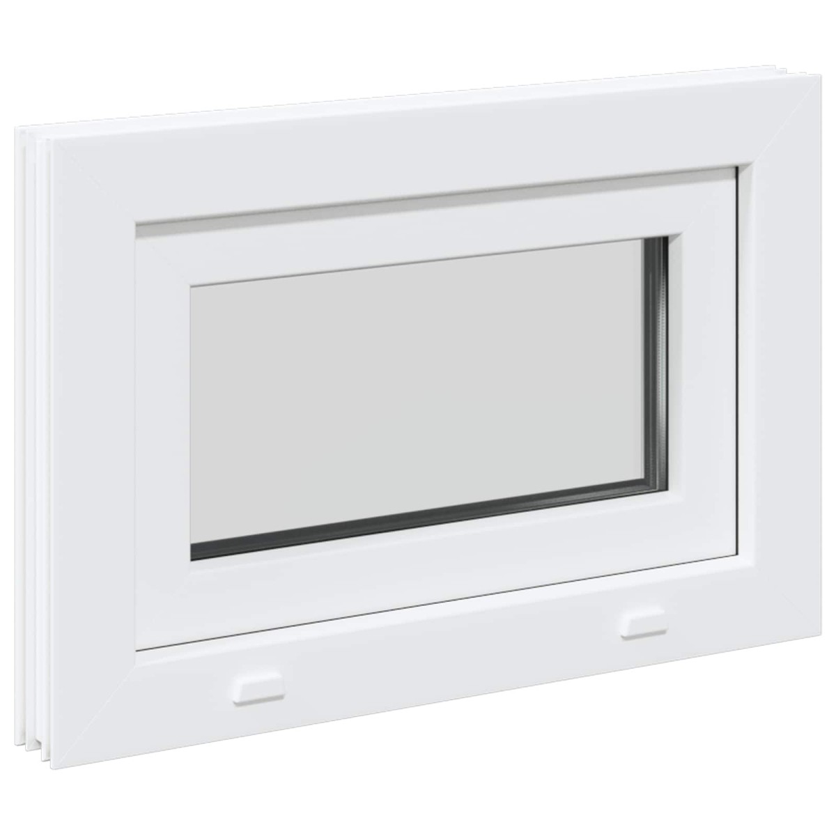 vidaXL Παράθυρο Κάτω Στρώματος RISOR 60 x 40 cm PVC και Γυαλί Λευκό