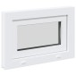vidaXL Παράθυρο Κάτω Στρώματος RISOR 60 x 40 cm PVC και Γυαλί Λευκό
