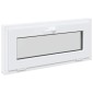 vidaXL Παράθυρο Κάτω Στρώματος RISOR 90 x 40 cm PVC και Γυαλί Λευκό