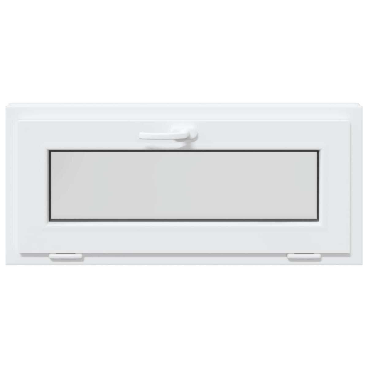 vidaXL Παράθυρο Κάτω Στρώματος RISOR 90 x 40 cm PVC και Γυαλί Λευκό
