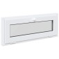 vidaXL Παράθυρο Κάτω Στρώματος RISOR 100 x 40 cm PVC και Γυαλί Λευκό