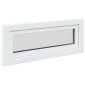 vidaXL Παράθυρο Κάτω Στρώματος RISOR 100 x 40 cm PVC και Γυαλί Λευκό