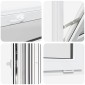 vidaXL Παράθυρο Κάτω Στρώματος RISOR 100 x 40 cm PVC και Γυαλί Λευκό