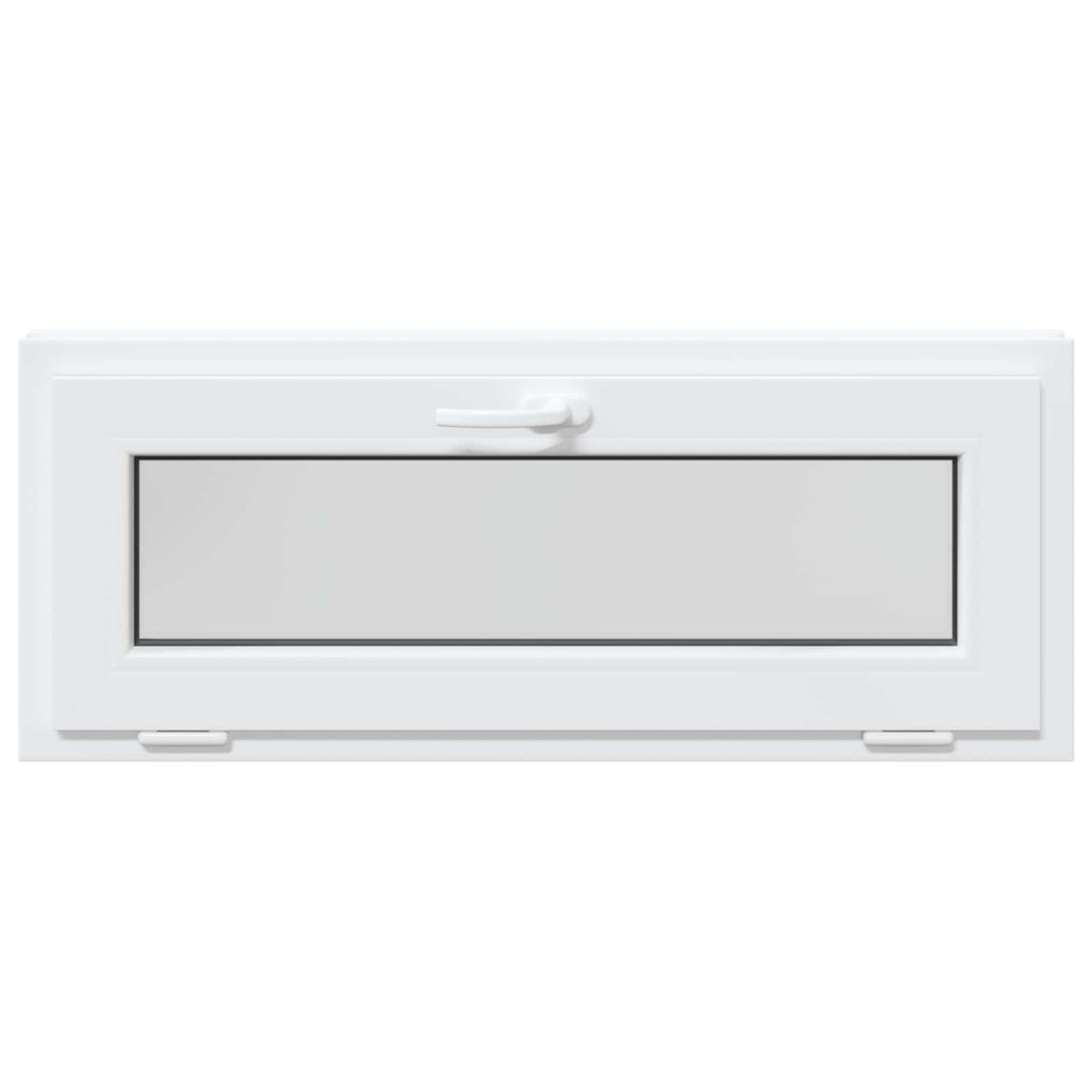 vidaXL Παράθυρο Κάτω Στρώματος RISOR 110 x 40 cm PVC και Γυαλί Λευκό