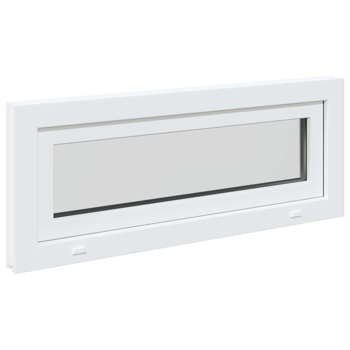 vidaXL Παράθυρο Κάτω Στρώματος RISOR 110 x 40 cm PVC και Γυαλί Λευκό