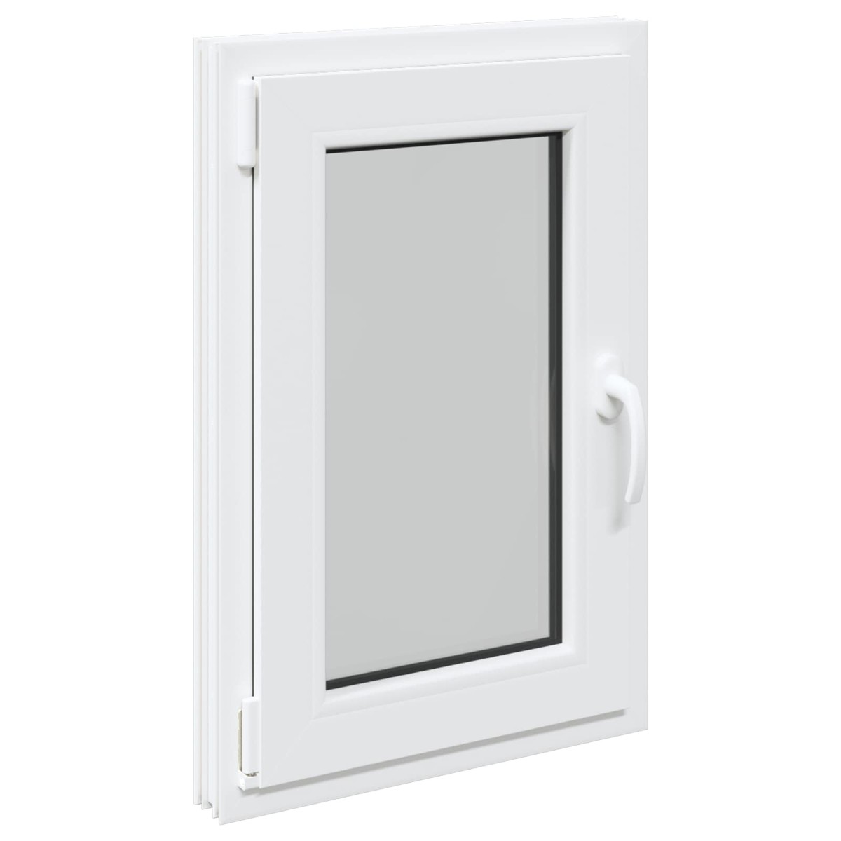vidaXL Παράθυρο Κάτω Στρώματος RISOR 50 x 75 cm PVC και Γυαλί Λευκό