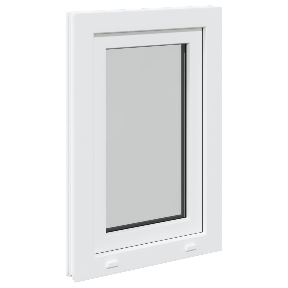 vidaXL Παράθυρο Κάτω Στρώματος RISOR 50 x 75 cm PVC και Γυαλί Λευκό