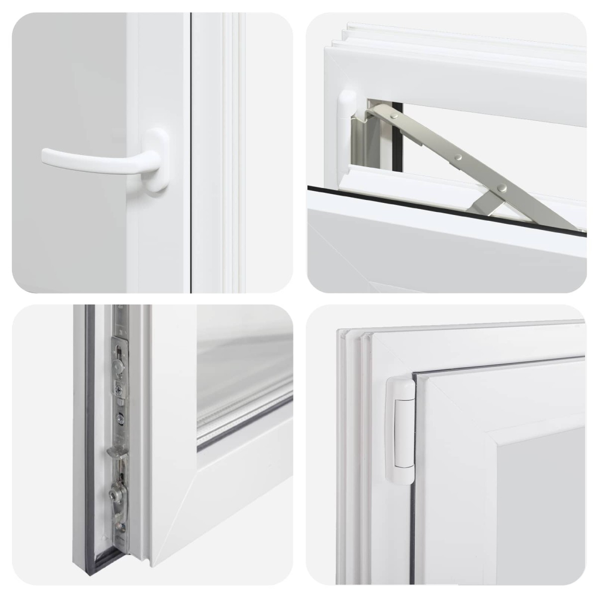 vidaXL Παράθυρο Κάτω Στρώματος RISOR 50 x 75 cm PVC και Γυαλί Λευκό