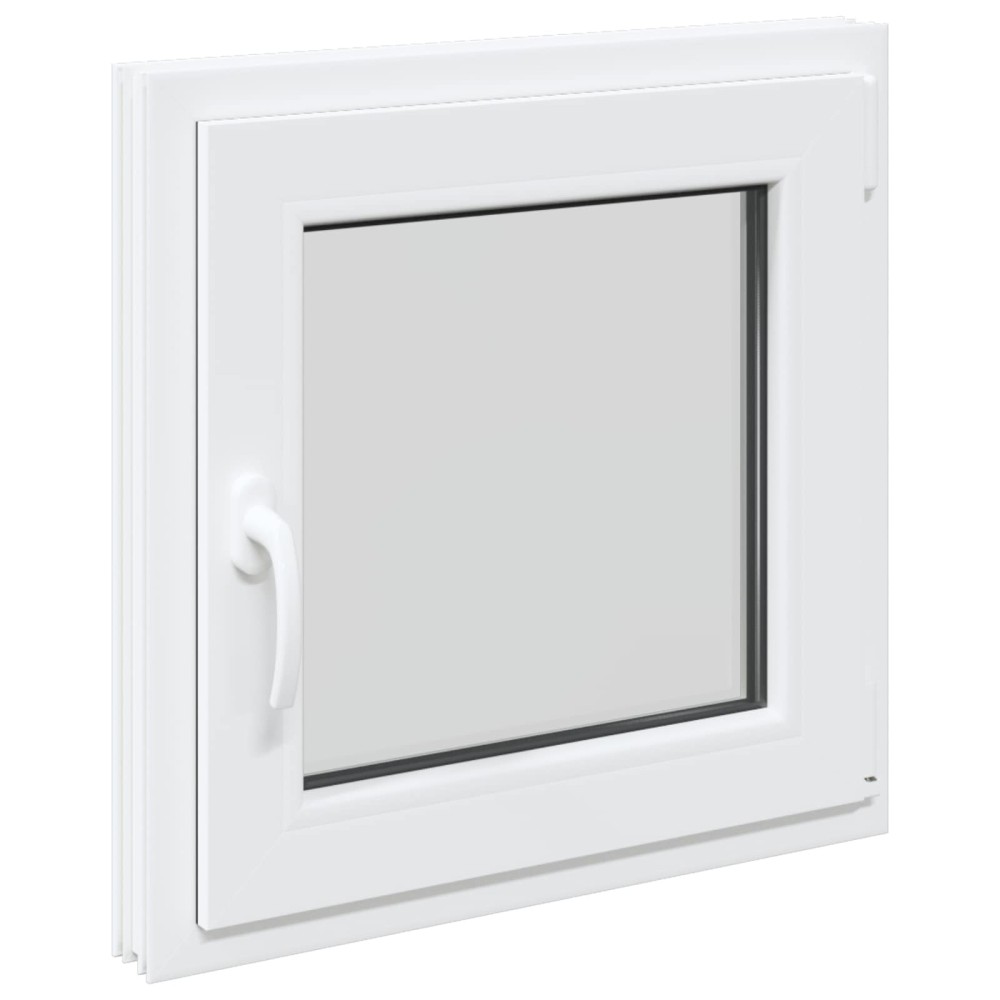 vidaXL Παράθυρο Κάτω Στρώματος RISOR 60 x 60 cm PVC και Γυαλί Λευκό