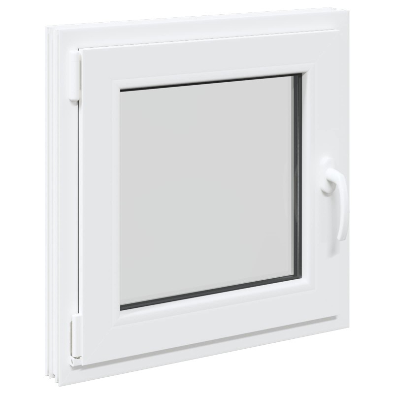 vidaXL Παράθυρο Κάτω Στρώματος RISOR 60 x 60 cm PVC και Γυαλί Λευκό