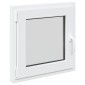 vidaXL Παράθυρο Κάτω Στρώματος RISOR 60 x 60 cm PVC και Γυαλί Λευκό