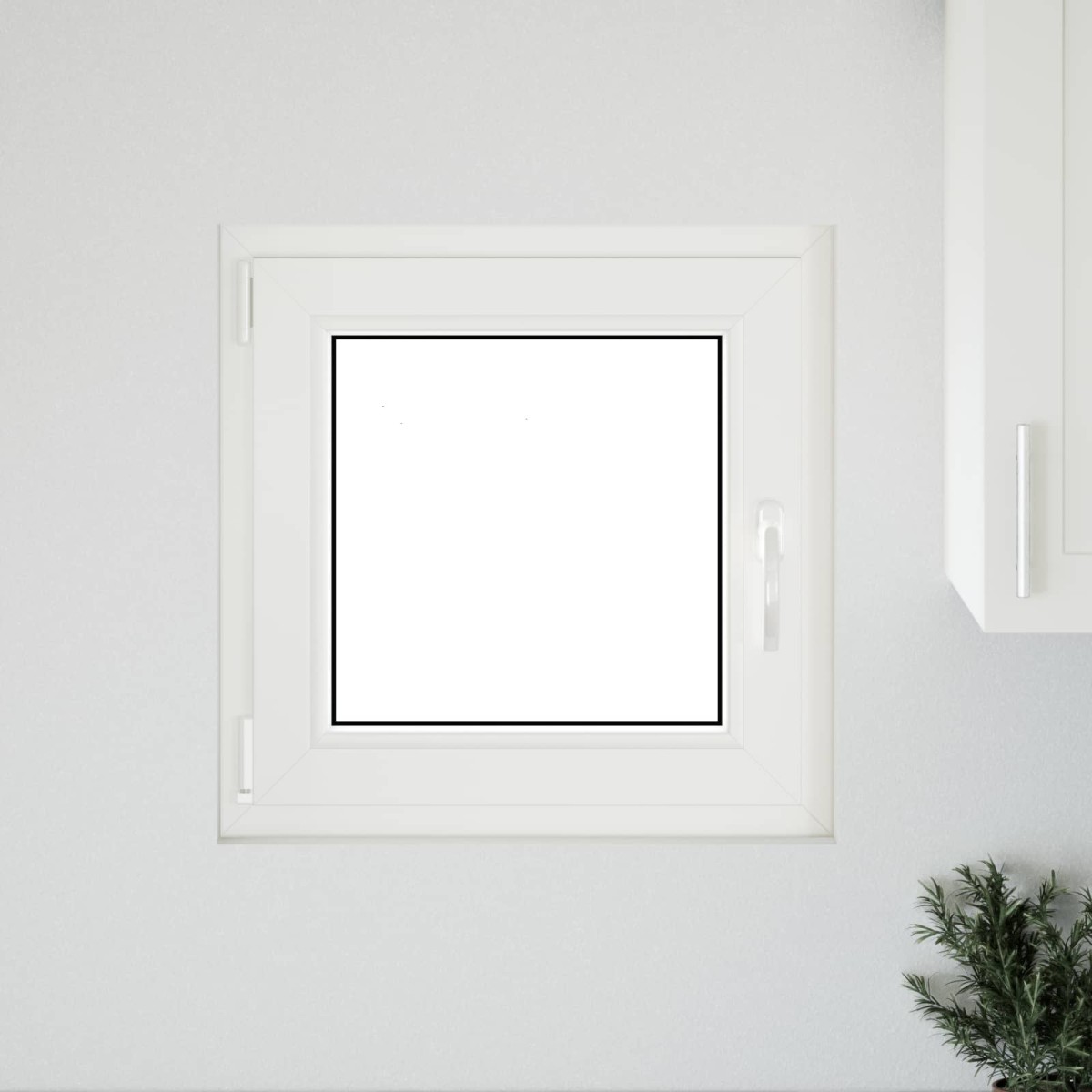 vidaXL Παράθυρο Κάτω Στρώματος RISOR 60 x 60 cm PVC και Γυαλί Λευκό