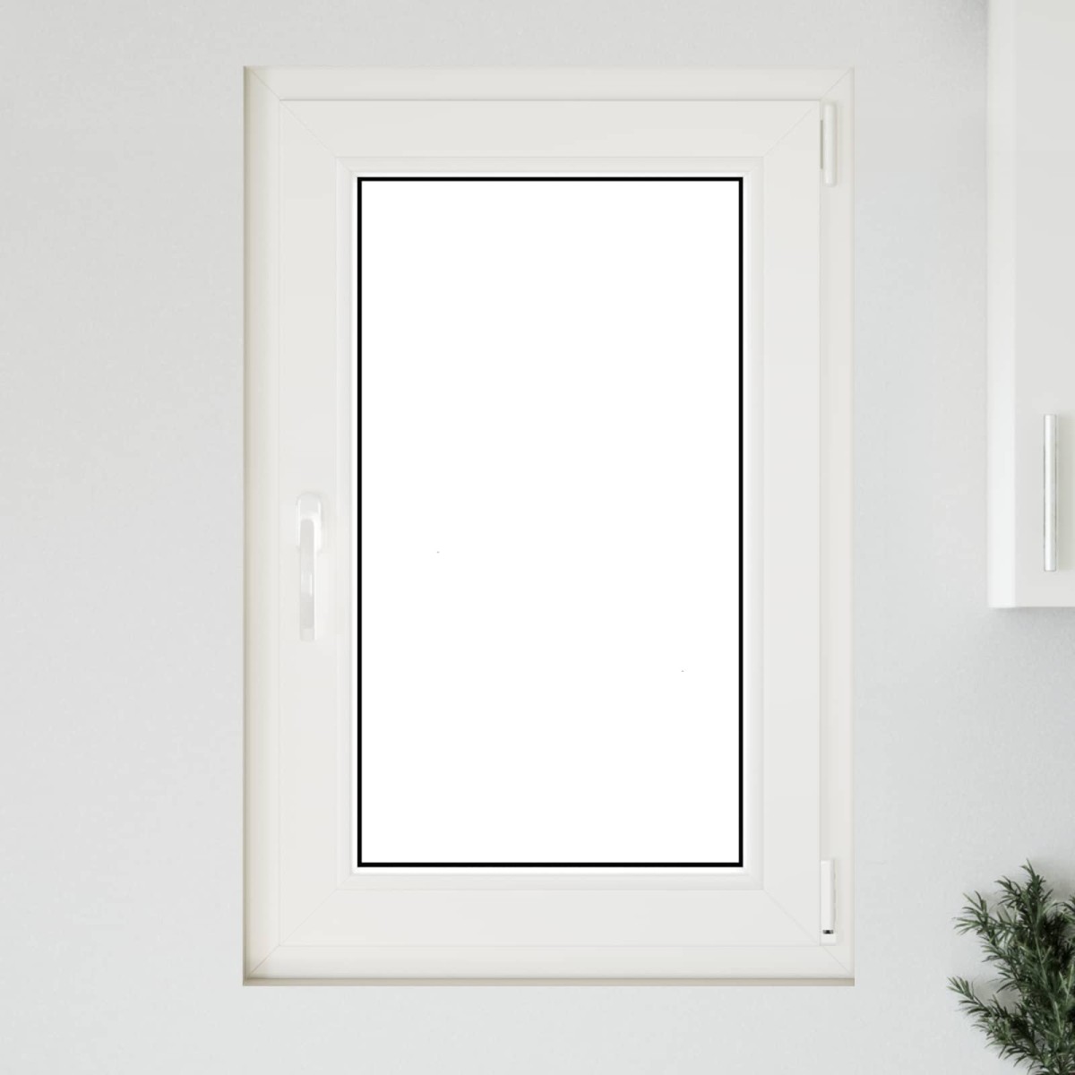 vidaXL Παράθυρο Κάτω Στρώματος RISOR 60 x 90 cm PVC και Γυαλί Λευκό