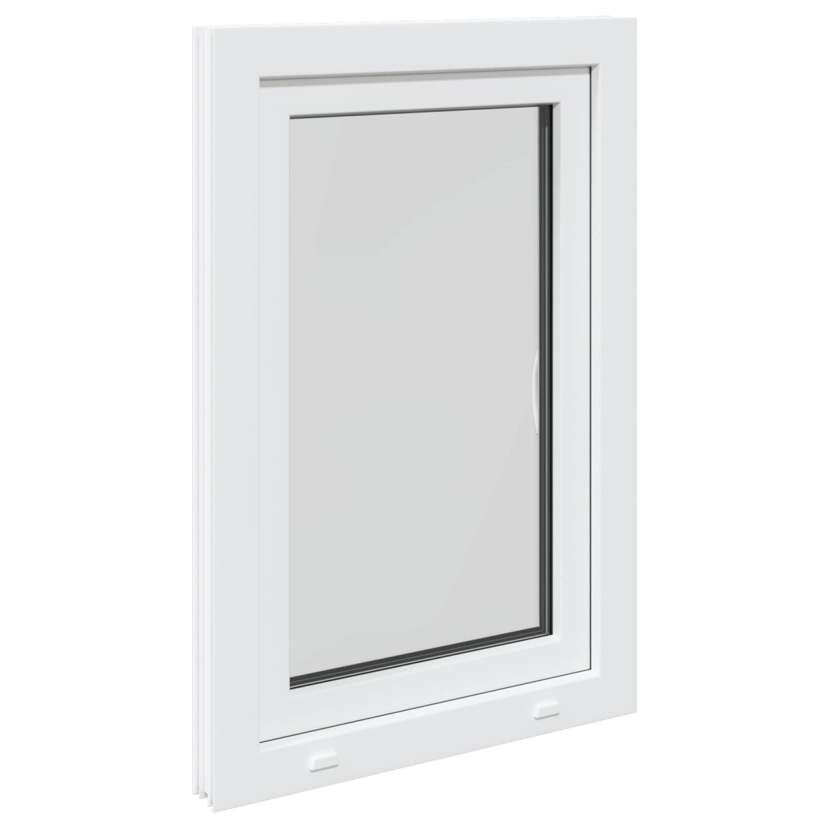 vidaXL Παράθυρο Κάτω Στρώματος RISOR 60 x 100 cm PVC και Γυαλί Λευκό