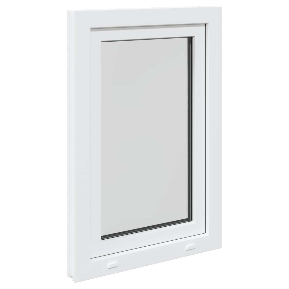 vidaXL Παράθυρο Κάτω Στρώματος RISOR 60 x 100 cm PVC και Γυαλί Λευκό