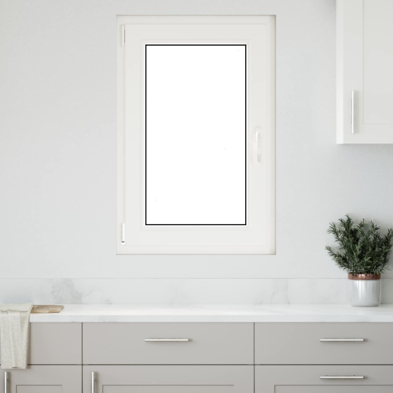 vidaXL Παράθυρο Κάτω Στρώματος RISOR 60 x 100 cm PVC και Γυαλί Λευκό