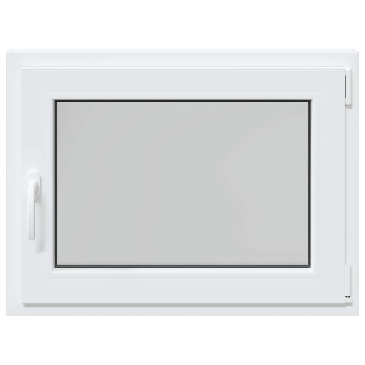 vidaXL Παράθυρο Κάτω Στρώματος RISOR 80 x 50 cm PVC και Γυαλί Λευκό