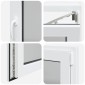 vidaXL Παράθυρο Κάτω Στρώματος RISOR 80 x 50 cm PVC και Γυαλί Λευκό