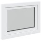 vidaXL Παράθυρο Κάτω Στρώματος RISOR 80 x 70 cm PVC και Γυαλί Λευκό