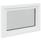 vidaXL Παράθυρο Κάτω Στρώματος RISOR 90 x 50 cm PVC και Γυαλί Λευκό