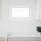 vidaXL Παράθυρο Κάτω Στρώματος RISOR 90 x 50 cm PVC και Γυαλί Λευκό