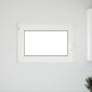 vidaXL Παράθυρο Κάτω Στρώματος RISOR 90 x 50 cm PVC και Γυαλί Λευκό
