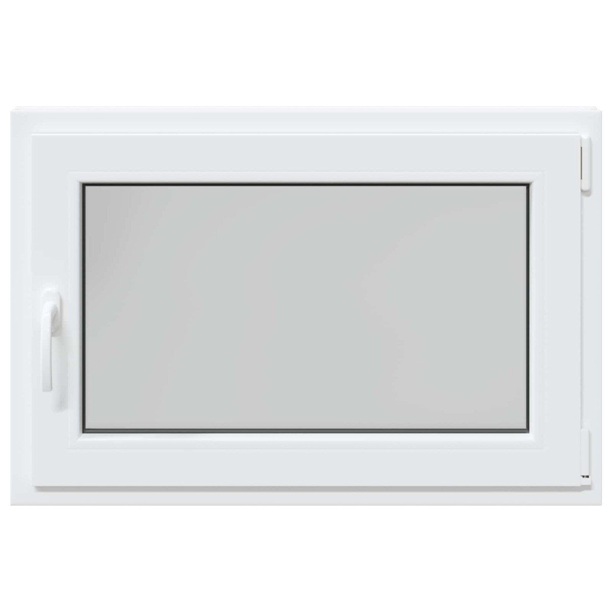vidaXL Παράθυρο Κάτω Στρώματος RISOR 90 x 60 cm PVC και Γυαλί Λευκό