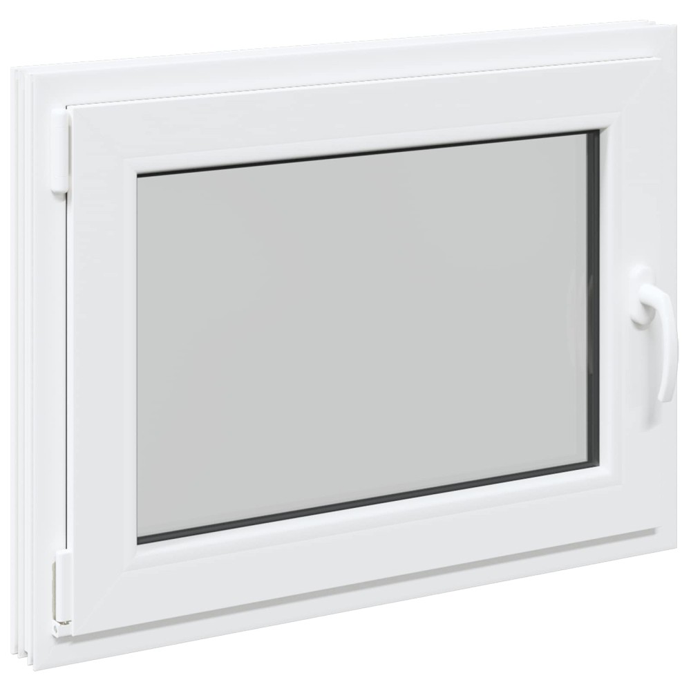 vidaXL Παράθυρο Κάτω Στρώματος RISOR 100 x 50 cm PVC και Γυαλί Λευκό