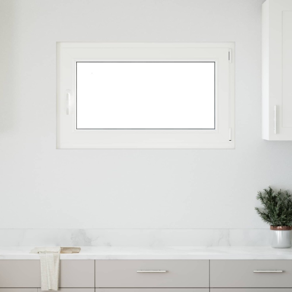 vidaXL Παράθυρο Κάτω Στρώματος RISOR 100 x 50 cm PVC και Γυαλί Λευκό