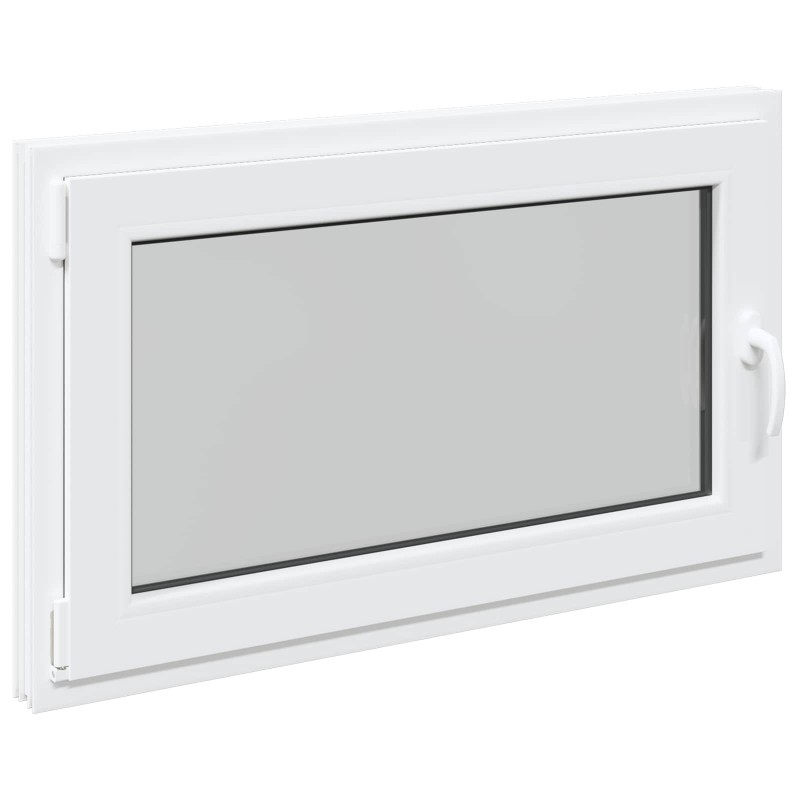 vidaXL Παράθυρο Κάτω Στρώματος RISOR 100 x 60 cm PVC και Γυαλί Λευκό