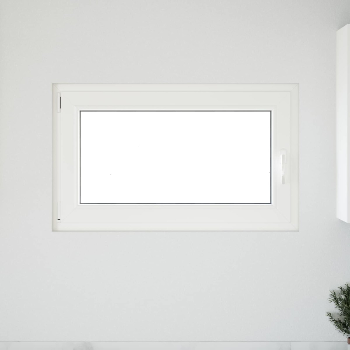 vidaXL Παράθυρο Κάτω Στρώματος RISOR 100 x 60 cm PVC και Γυαλί Λευκό