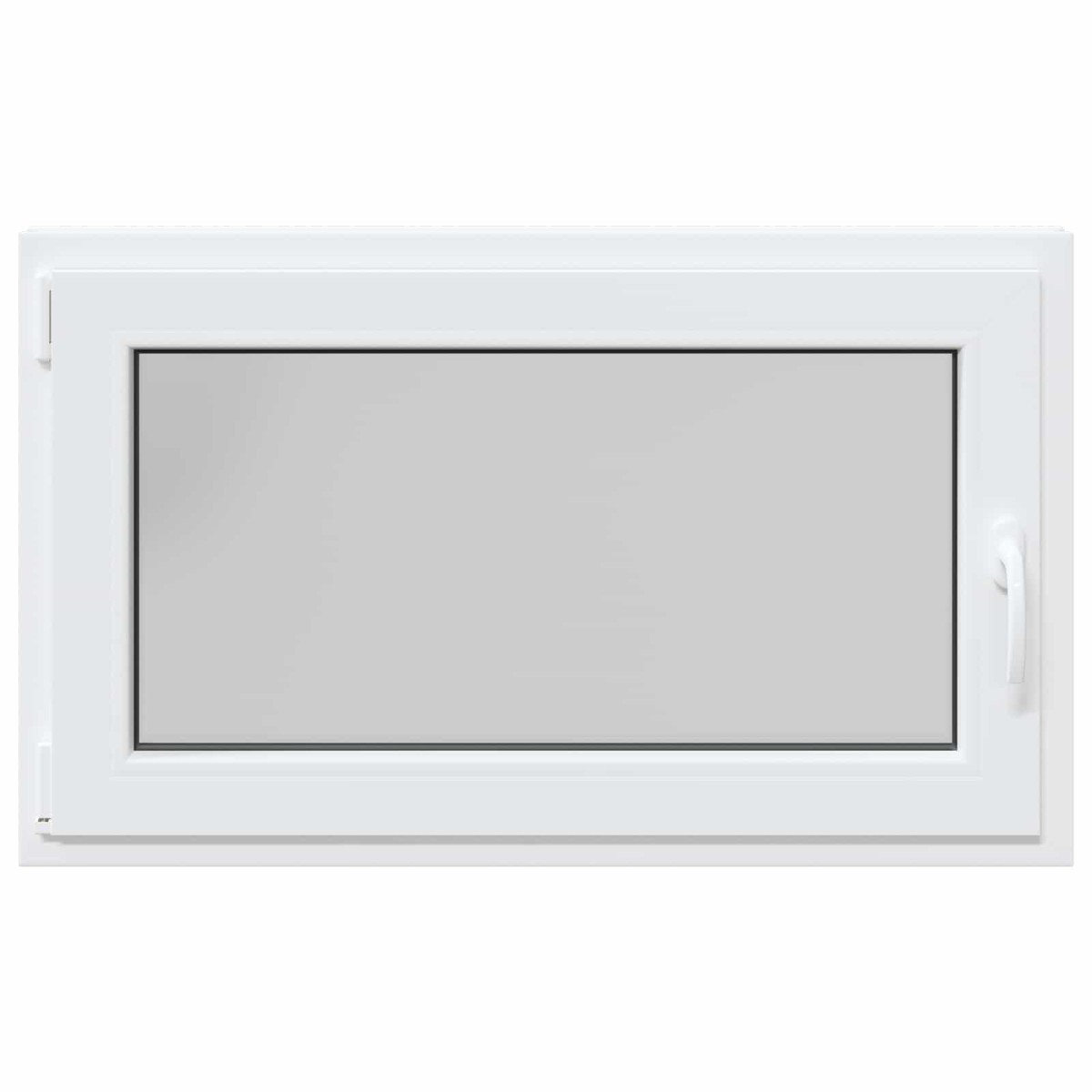 vidaXL Παράθυρο Κάτω Στρώματος RISOR 100 x 60 cm PVC και Γυαλί Λευκό