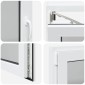 vidaXL Παράθυρο Κάτω Στρώματος RISOR 100 x 60 cm PVC και Γυαλί Λευκό