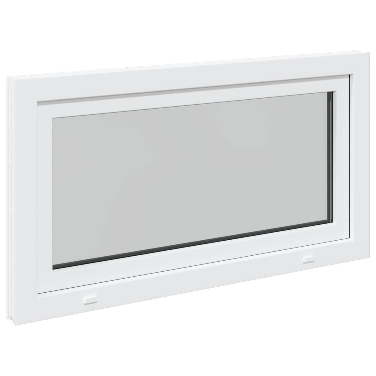 vidaXL Παράθυρο Κάτω Στρώματος RISOR 110 x 50 cm PVC και Γυαλί Λευκό