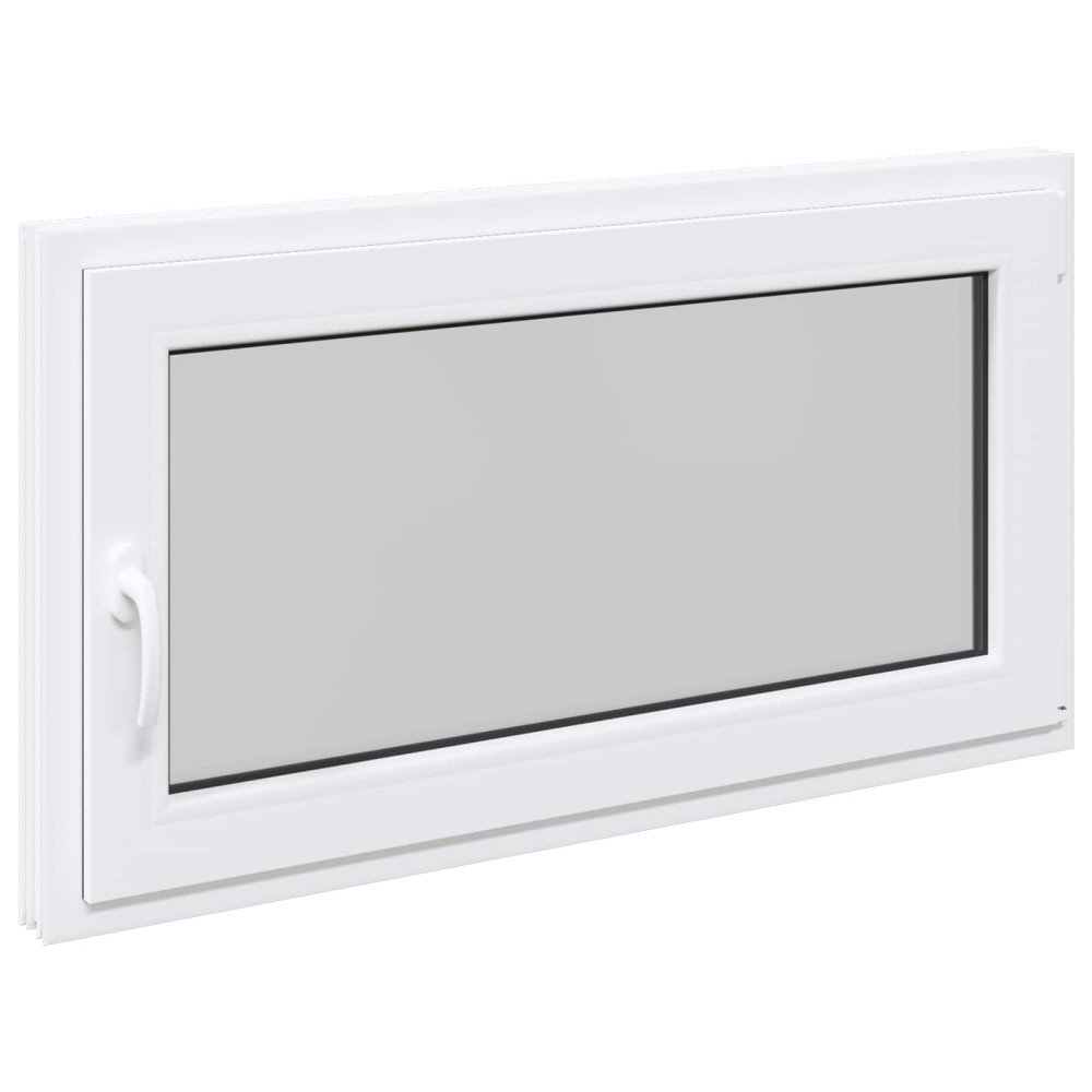 vidaXL Παράθυρο Κάτω Στρώματος RISOR 110 x 60 cm PVC και Γυαλί Λευκό
