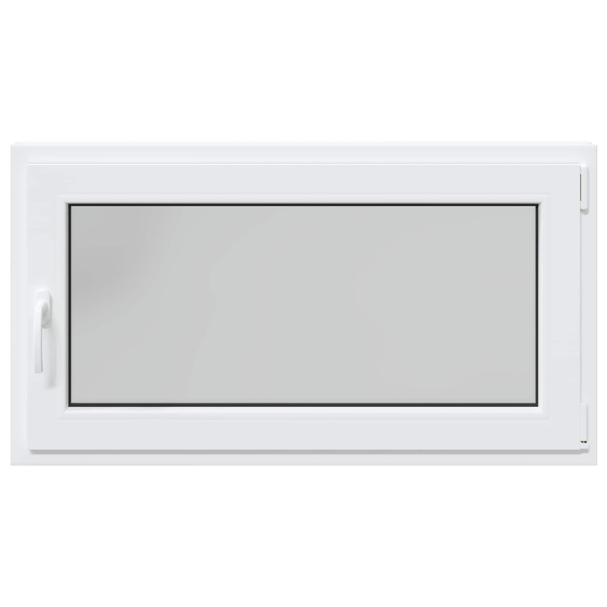 vidaXL Παράθυρο Κάτω Στρώματος RISOR 110 x 60 cm PVC και Γυαλί Λευκό